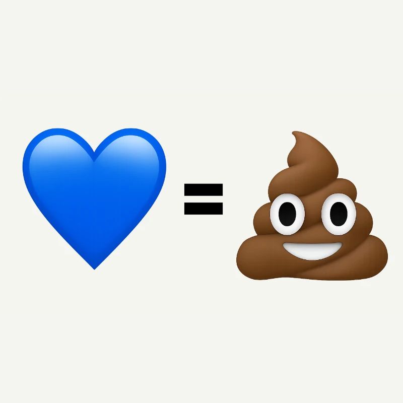 AfD is shit - 💙 = 💩 (Bright Design)