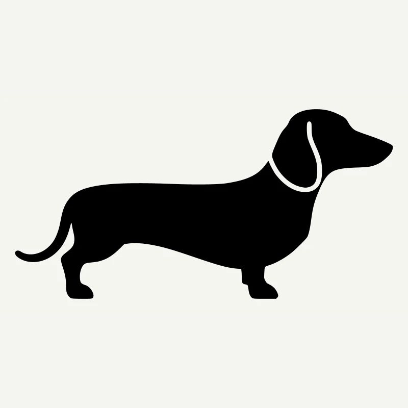 Vecteur de silhouette de chien teckel teckel