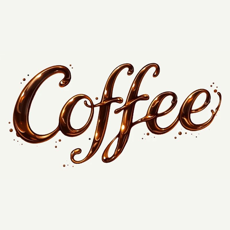 Lettrage de café Illustration de café