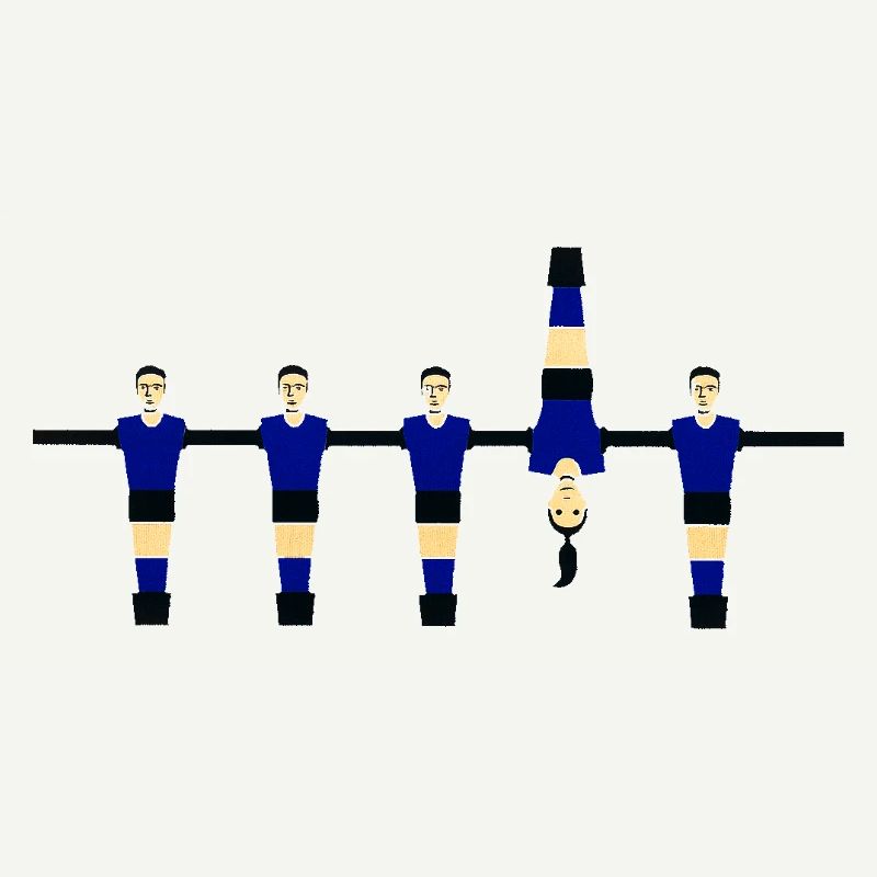 Stylized Blue Figures