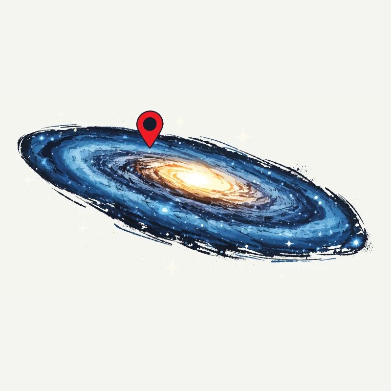 Séquence de localisation de la Voie lactée dans la galaxie spatiale