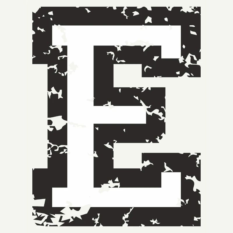 E (Vintage Weiß) Buchstabe E