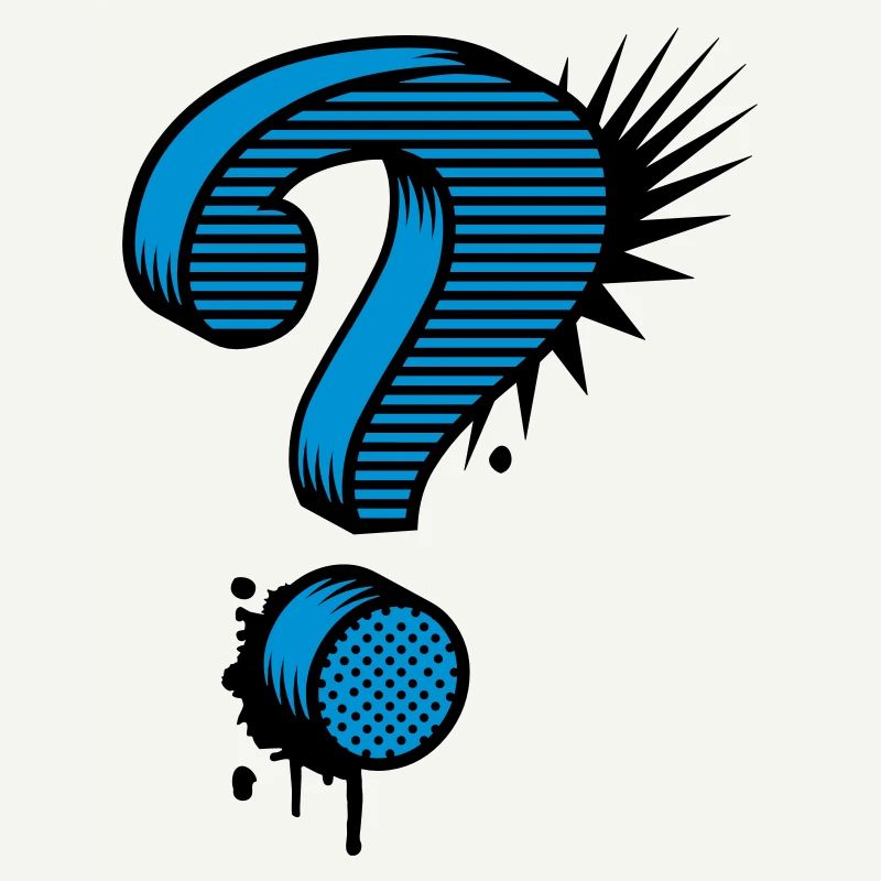 A question mark graffiti