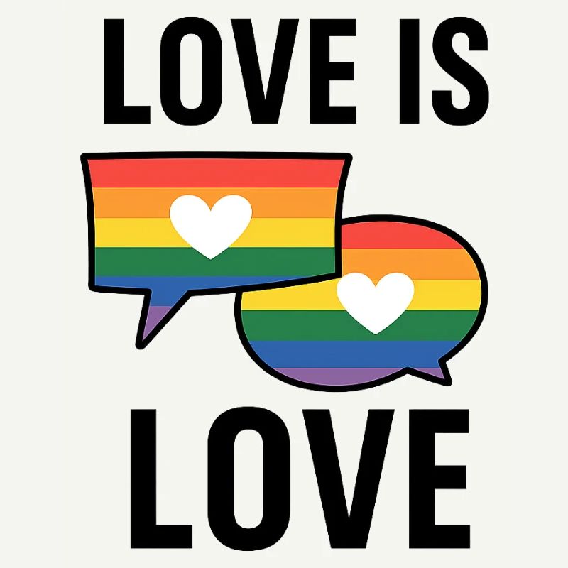 Rainbow Love Speech Bubbles