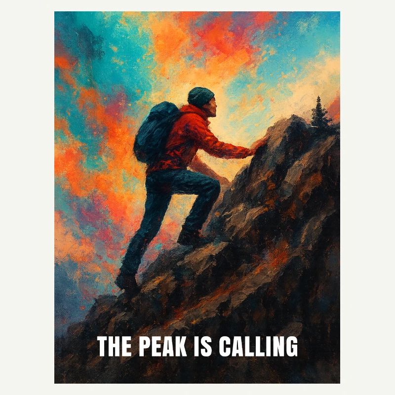Climber Reaching for the Summit