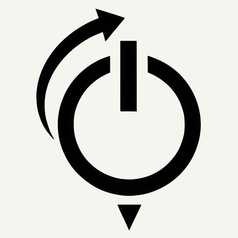 Logo de redémarrage du bouton d’alimentation
