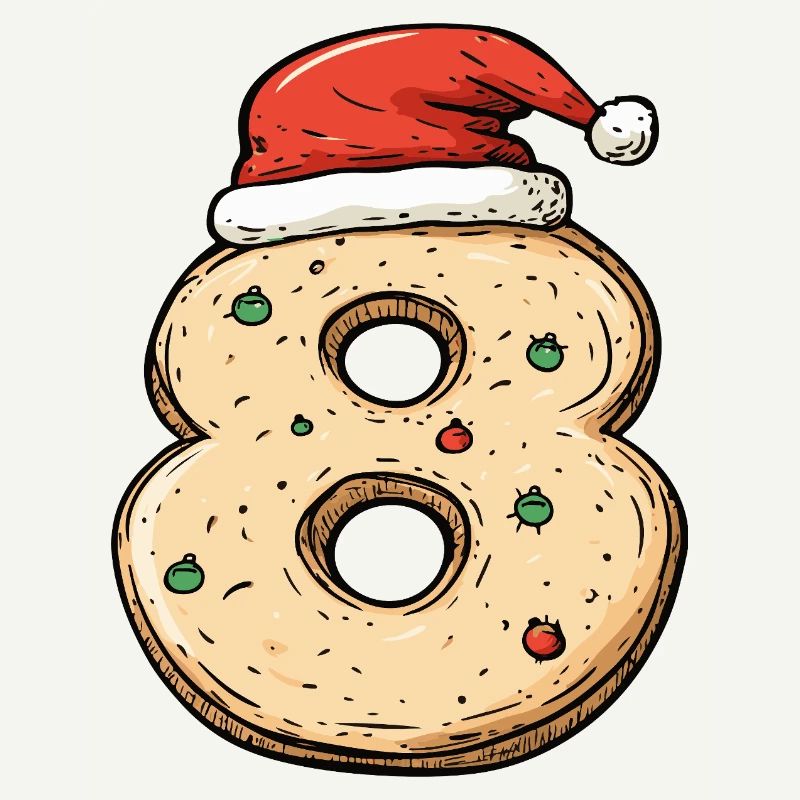 Biscuit de Noël à 8 chiffres