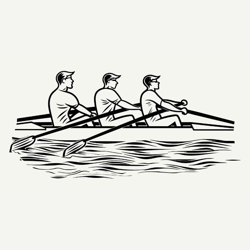Dessin de l’équipe d’aviron