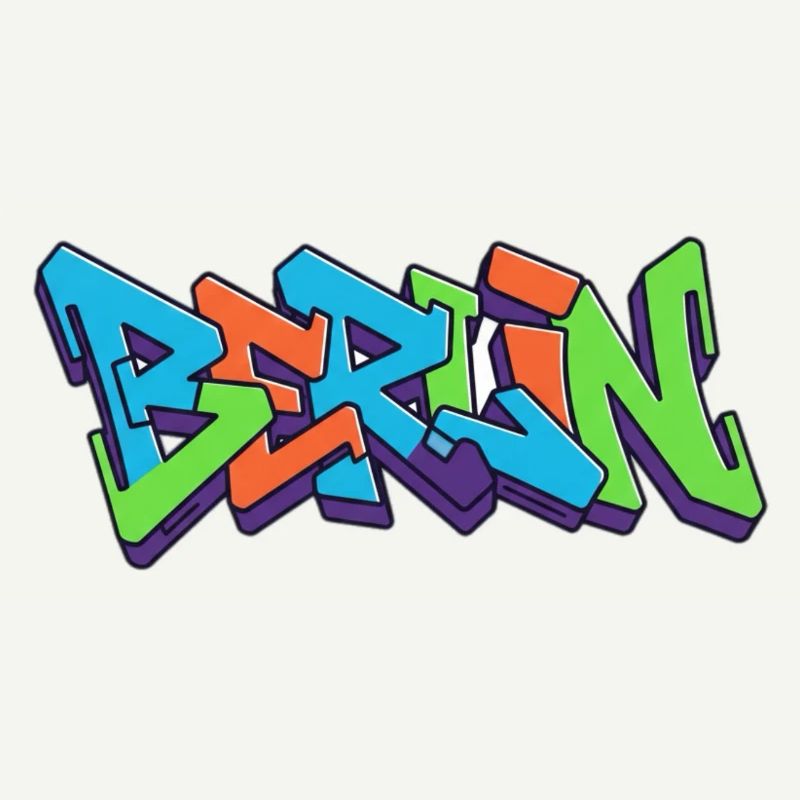 Berliner Straßen Graffiti Farbexplosion