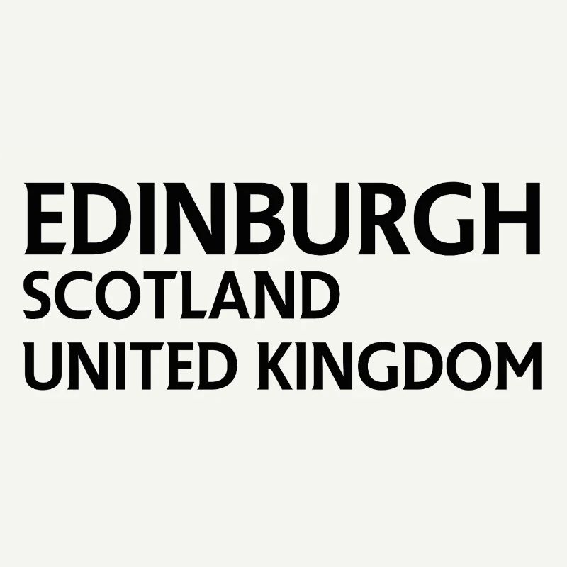 Édimbourg – Écosse Textdesign
