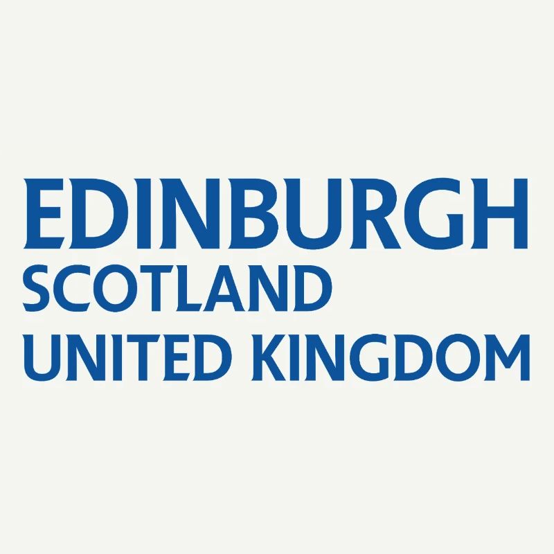 Edinburgh – Scotland Textdesign