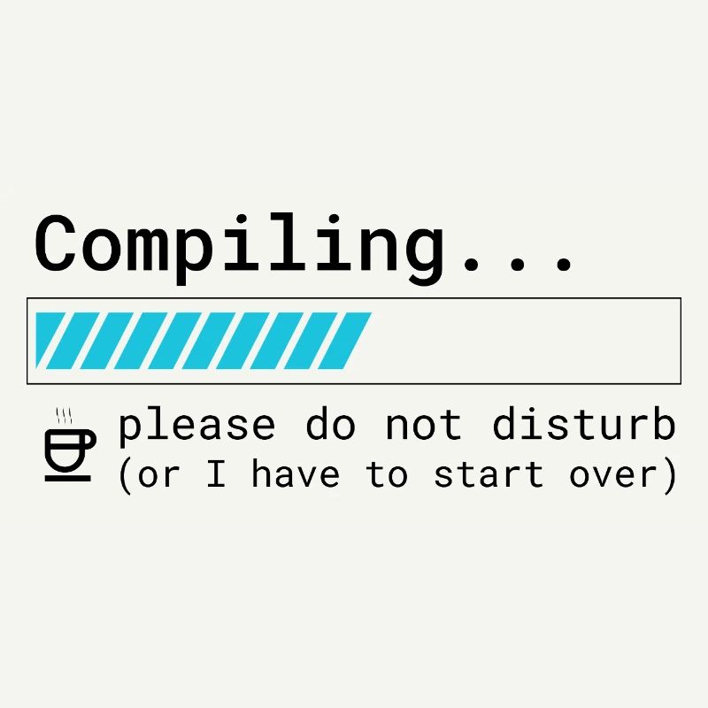 Funny Programmer T-Shirt - Compiling Please