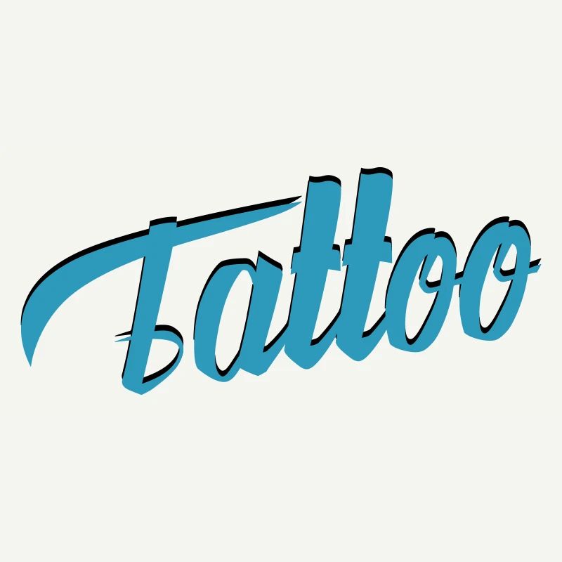 Tattoo Script in Teal