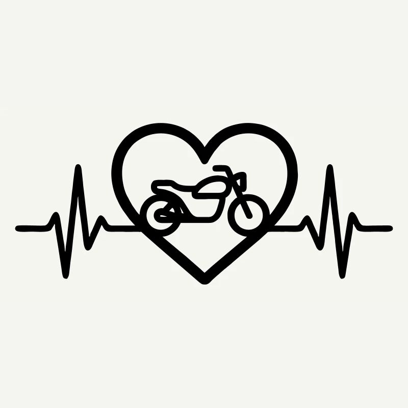 Motorcycle Heart Biker Passion