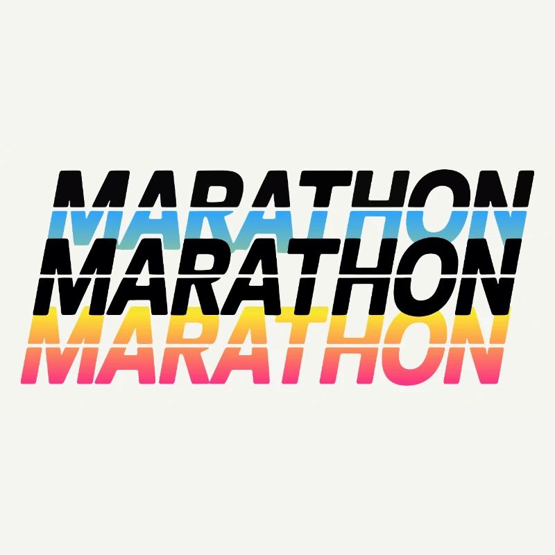 Marathon Gradient Typography