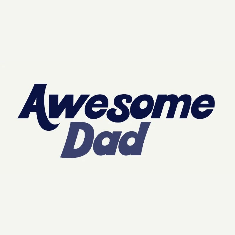 Bold Blue Gradient Awesome Dad