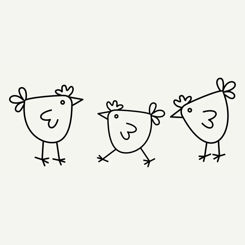 Poulet Poulet Poule conception de poulet minimalement simple