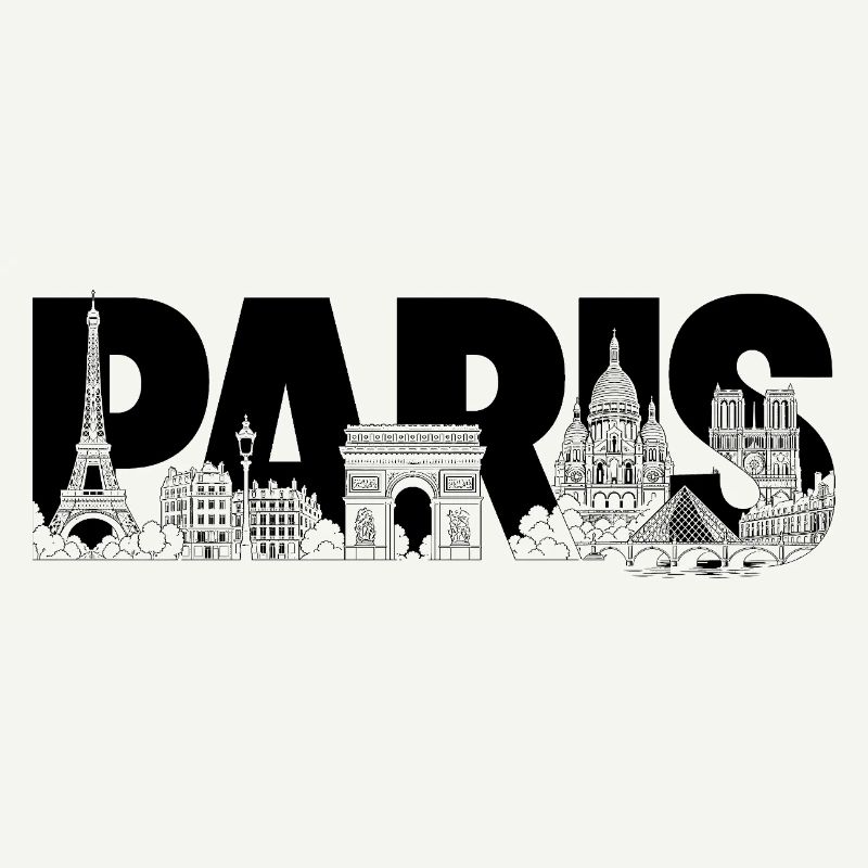 Paris Frankreich Eiffelturm Triumphbogen