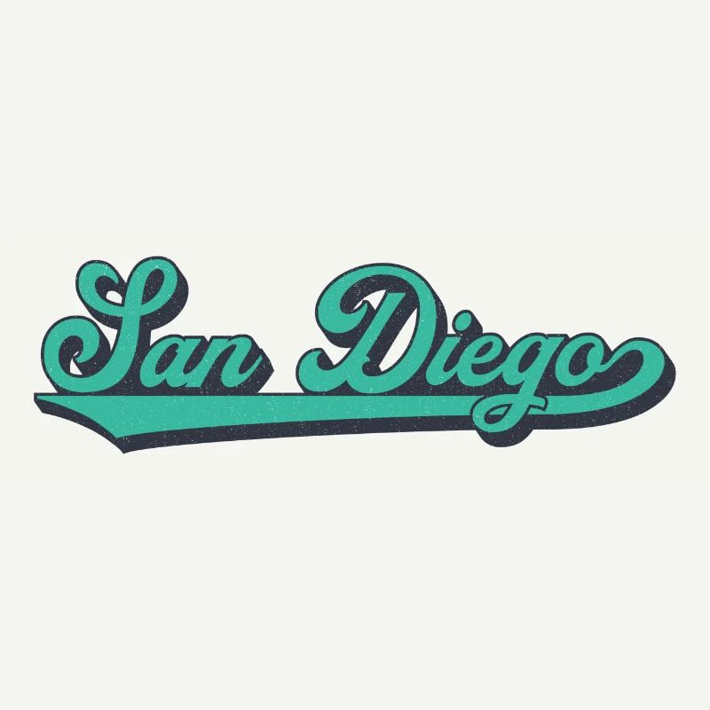 San Diego Script Vague Rétro