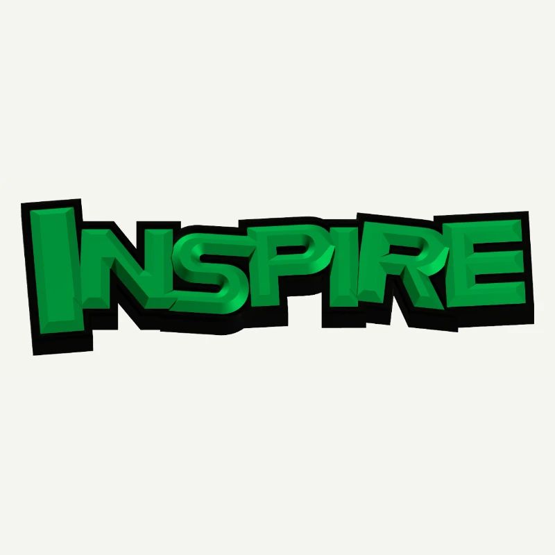 INSPIRE – Conception typographique 3D moderne