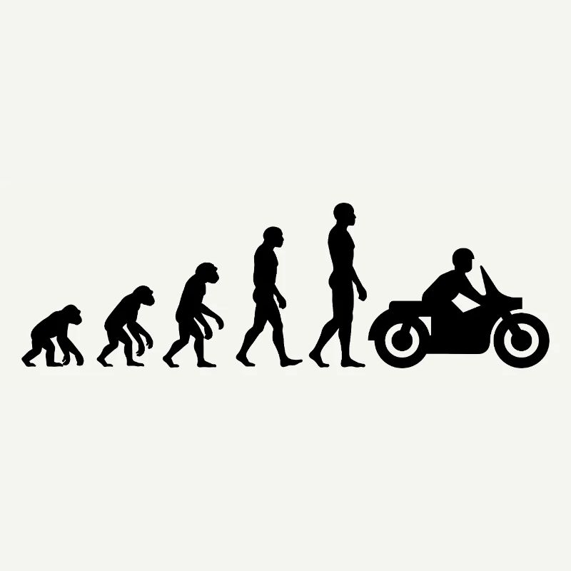 EVOLUTION: FROM APE TO MOTORCYCLIST!