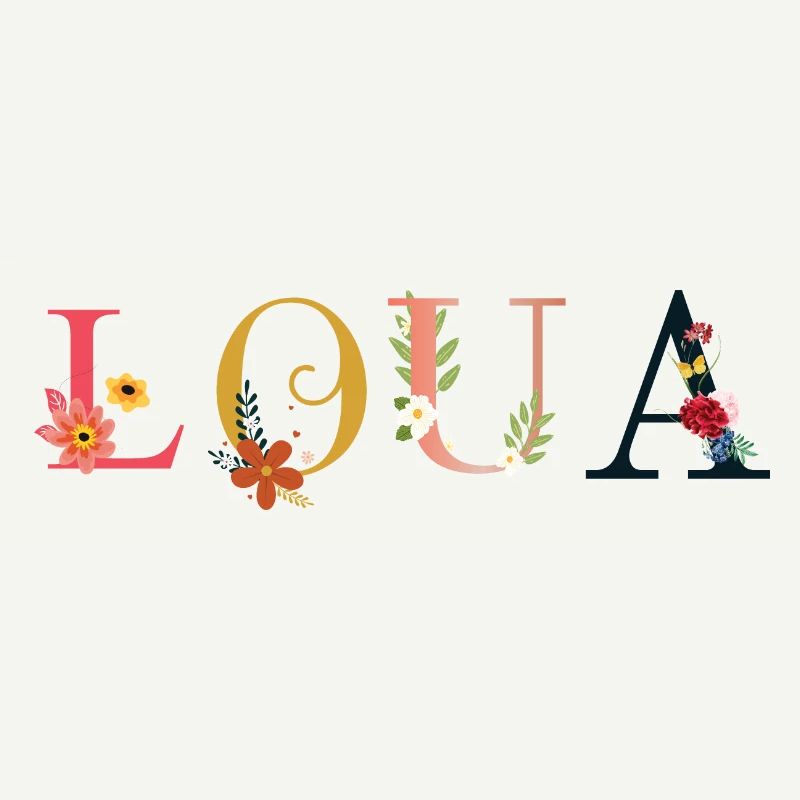 Le nom de LOUA est fleuri