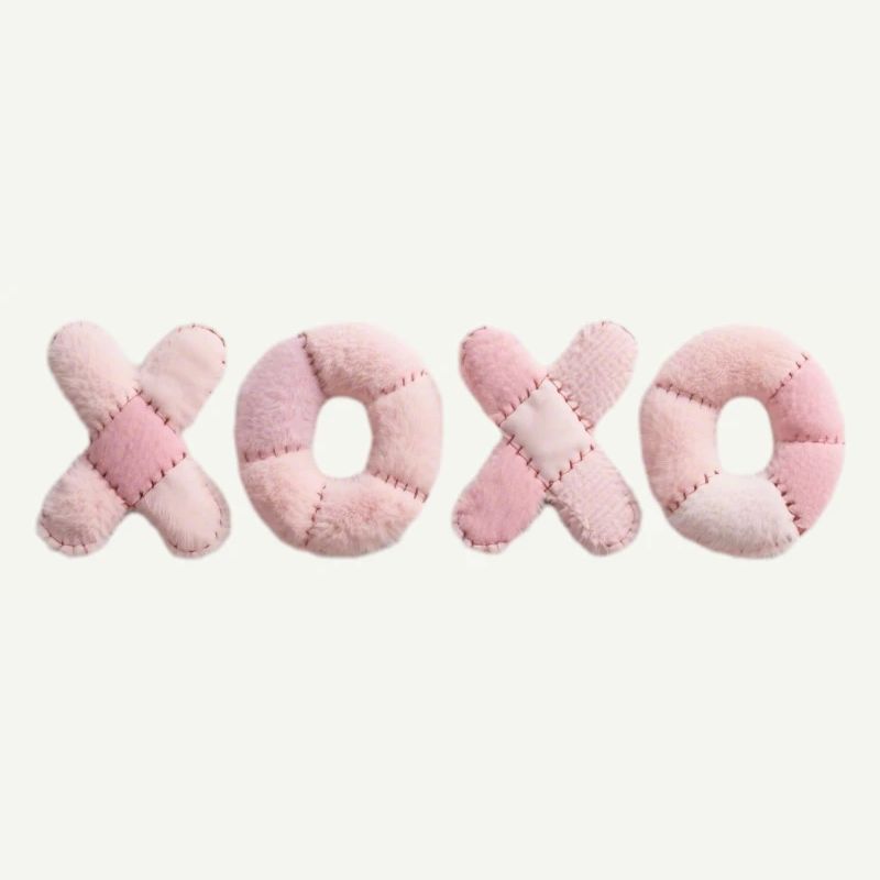 XOXO Design Pink en peluche patchwork