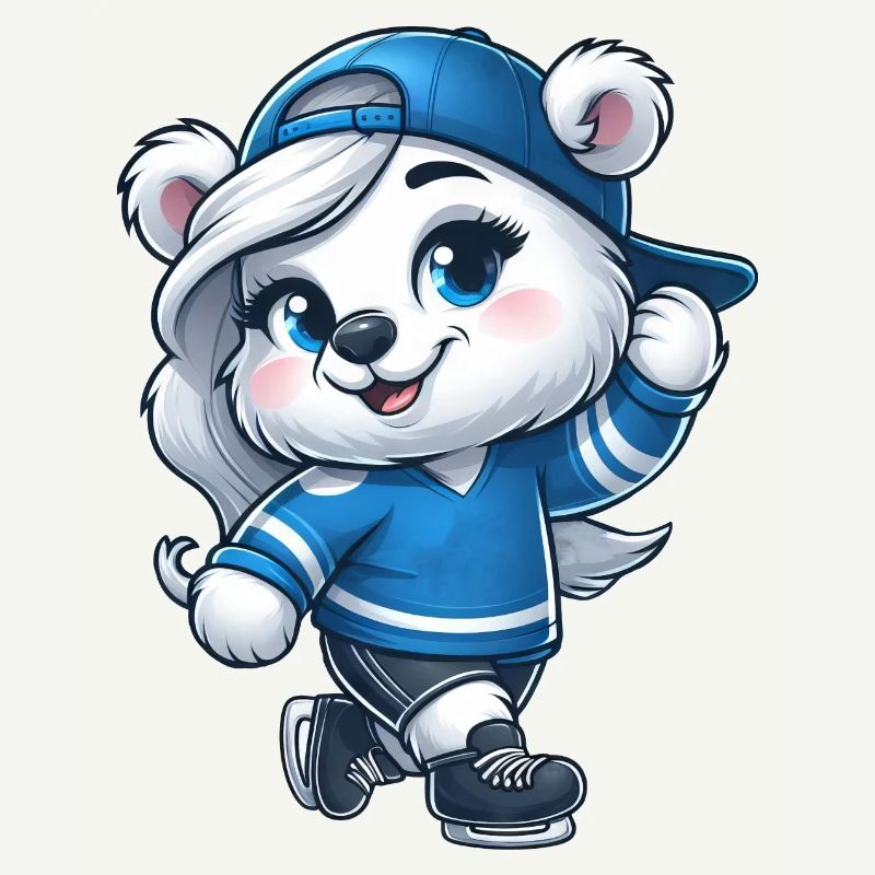 Bär Eisbär Mädchen Schlittschuh Eislaufen