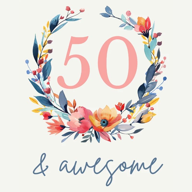 50 & awesome! customizable