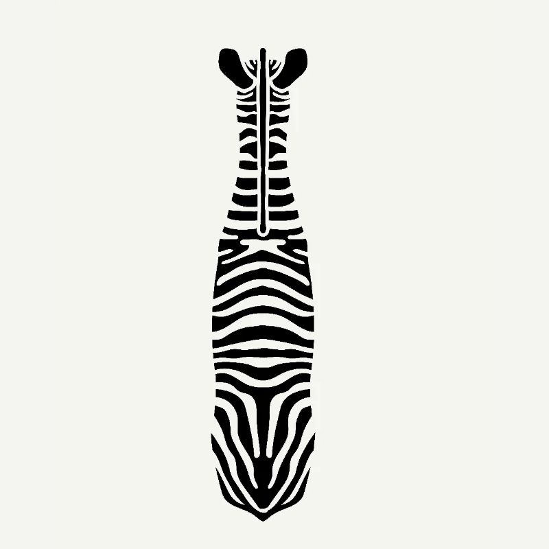 Zebra mit Einzigartigen Streifen