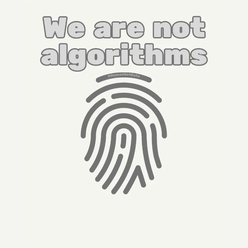 Humans Instead of Algorithms – Statement T-Shirt