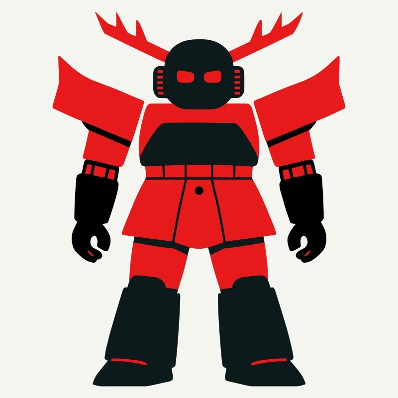 Samurai Robo mit Geweih