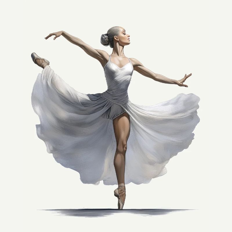 Illustration élégante danseuse de ballet