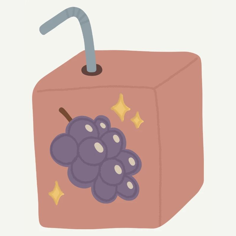 Conception de boîte de jus de raisin