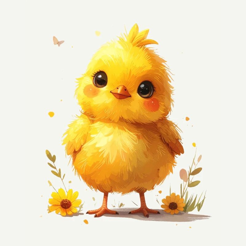 Cute chick suitable for spring