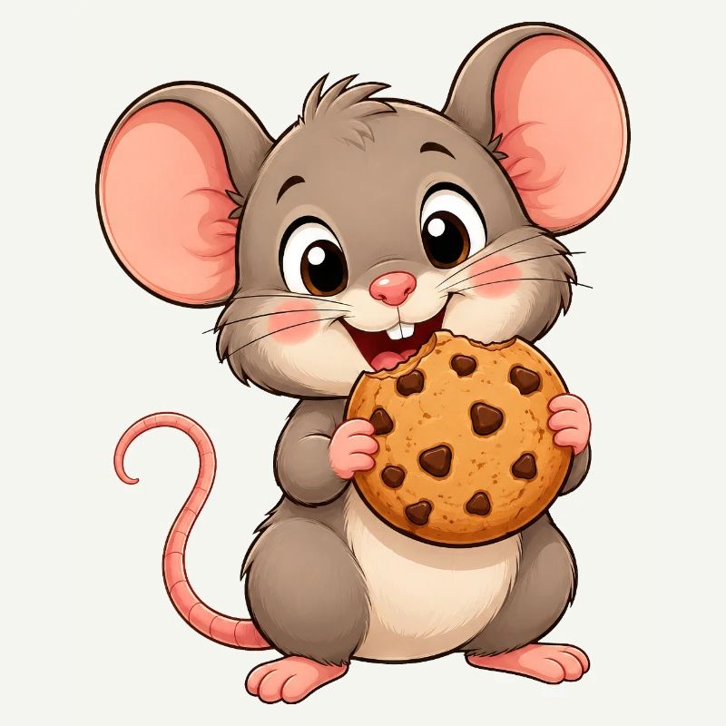 Drôles de petits biscuits mignons en forme de souris en forme de bonbons à grignoter