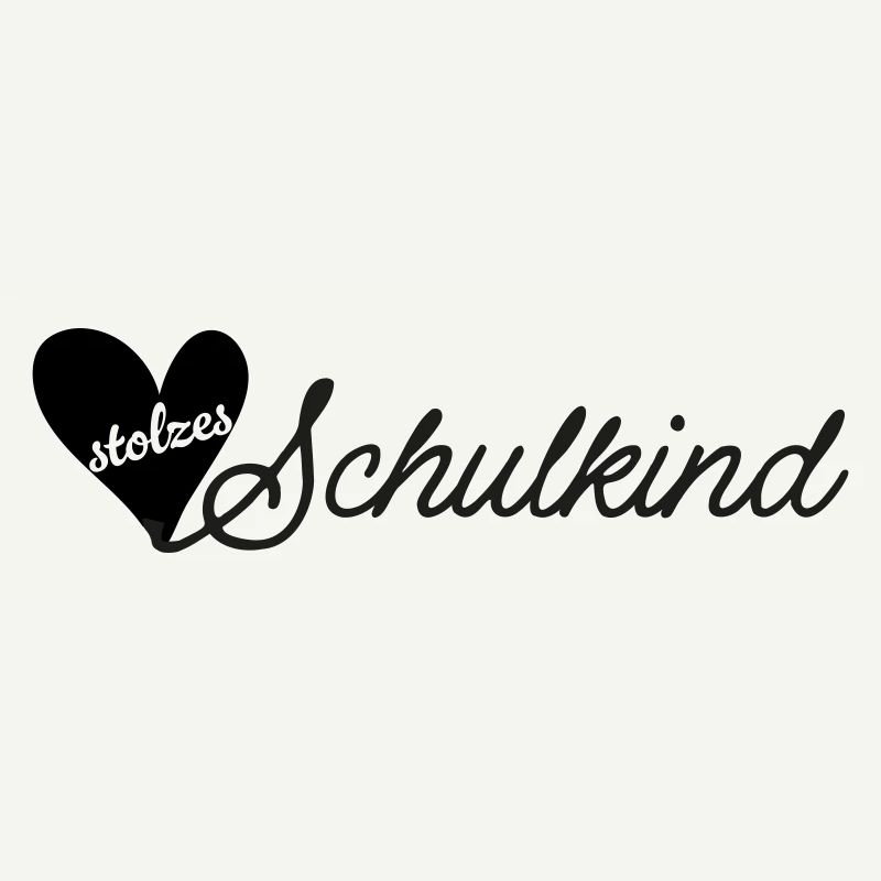 stolzes Schulkind schwarz