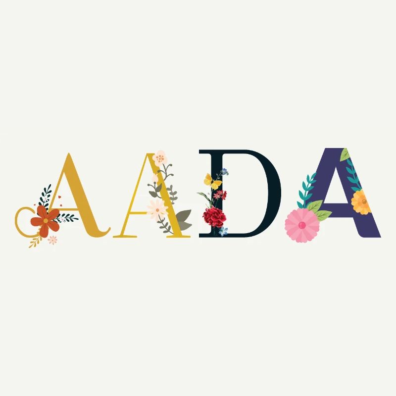 AADA Name Decorated with Flowers