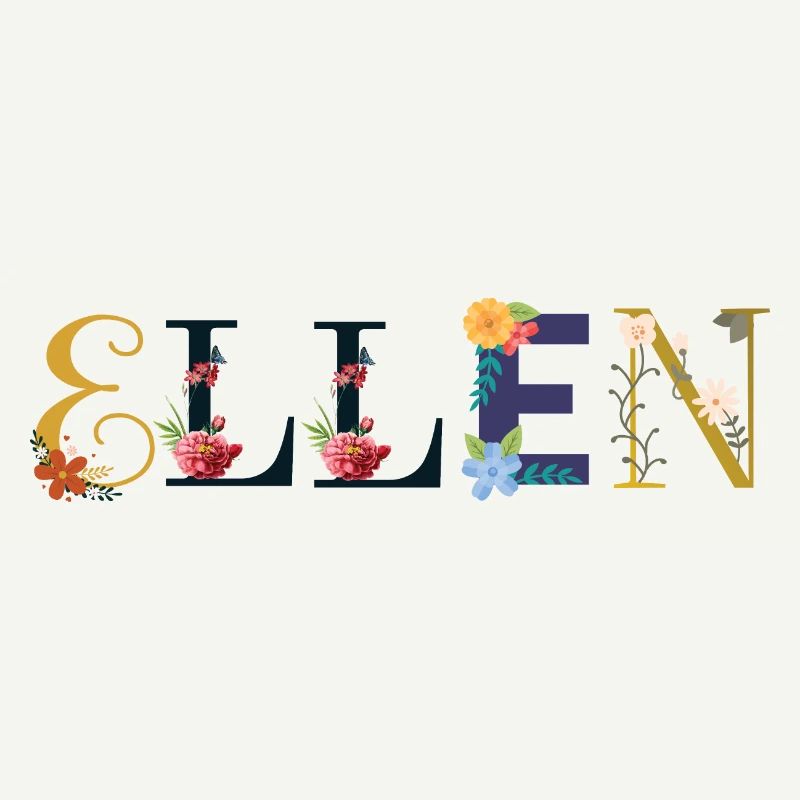 NOM ELLEN DÉCORÉ DE FLEURS