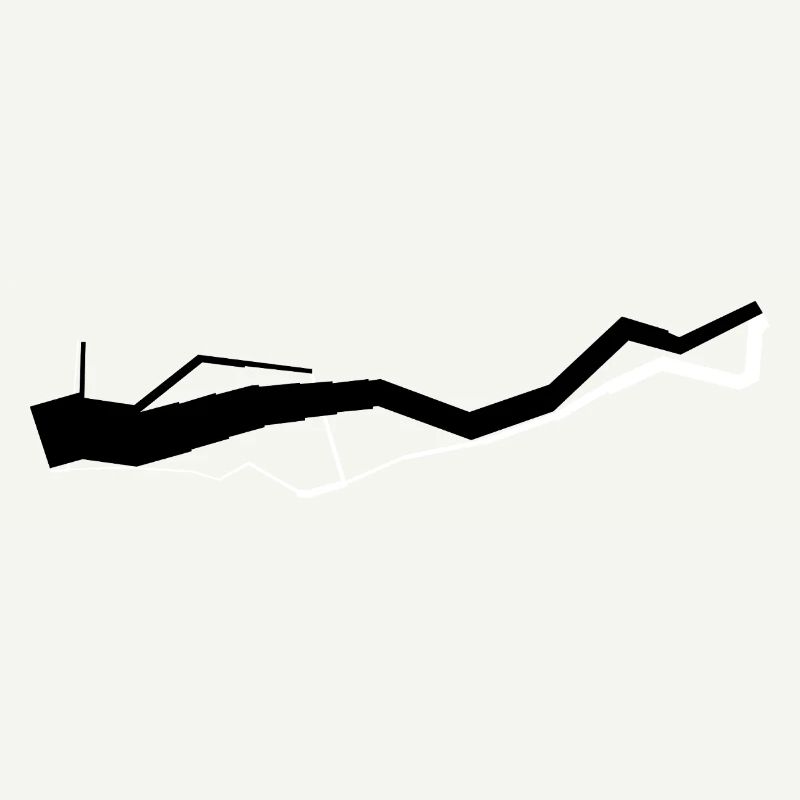 Iconic Data Viz: Minard 1812 - Black / White