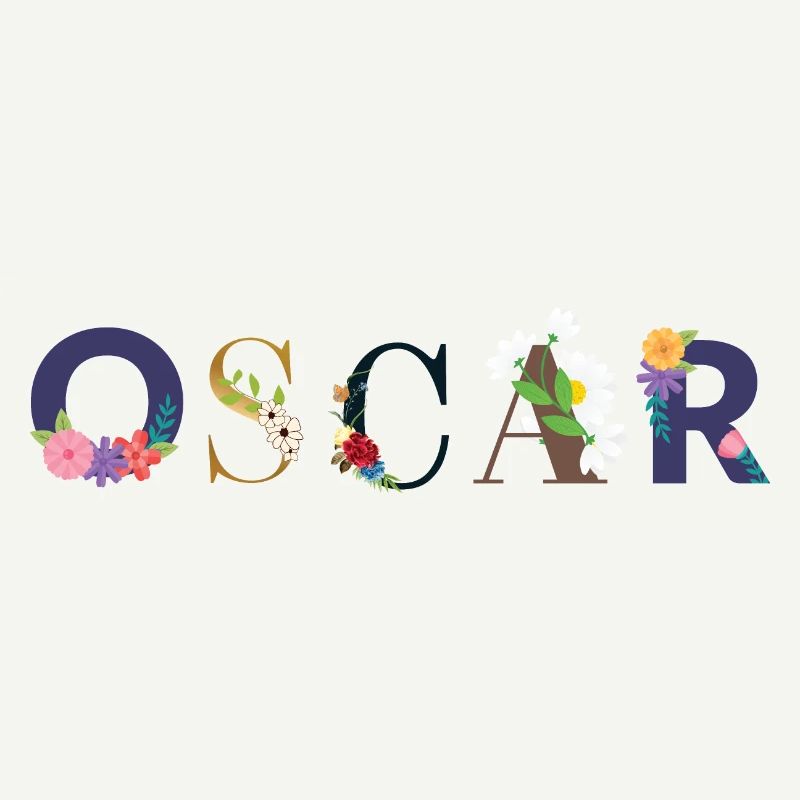 Le nom d’OSCAR décoré de fleurs