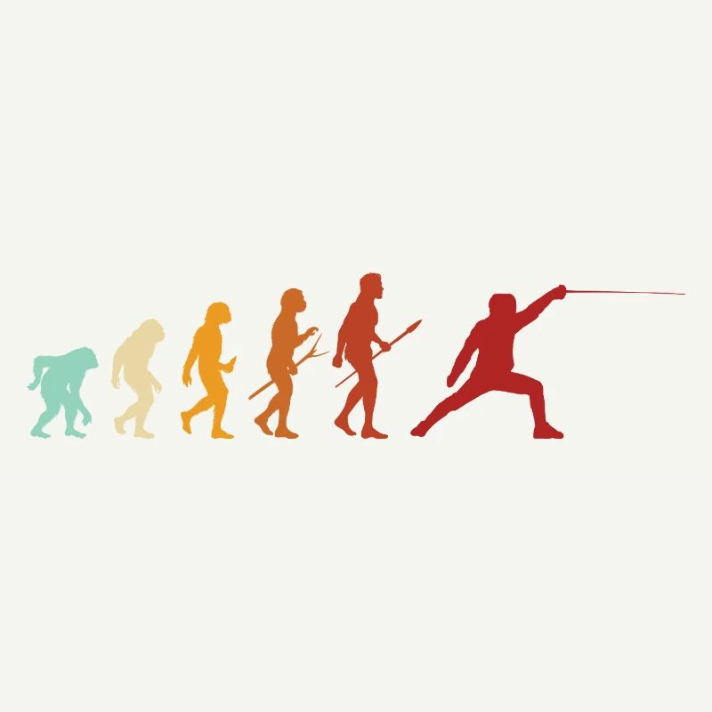 Fechten Evolution Fechter Sport Lustiger Spruch