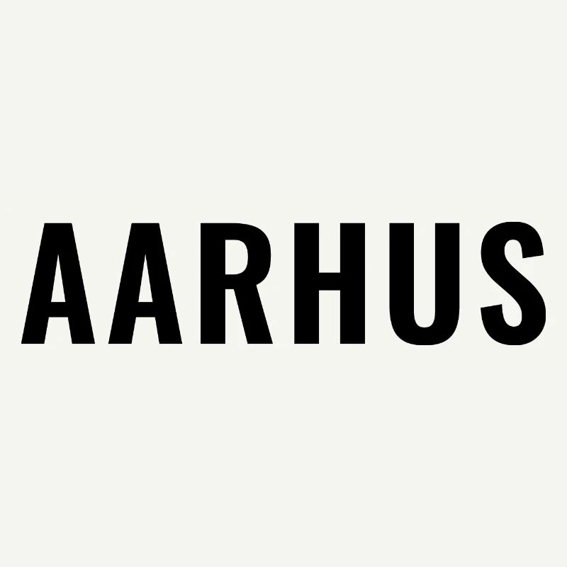 Aarhus Denmark Minimal Typography