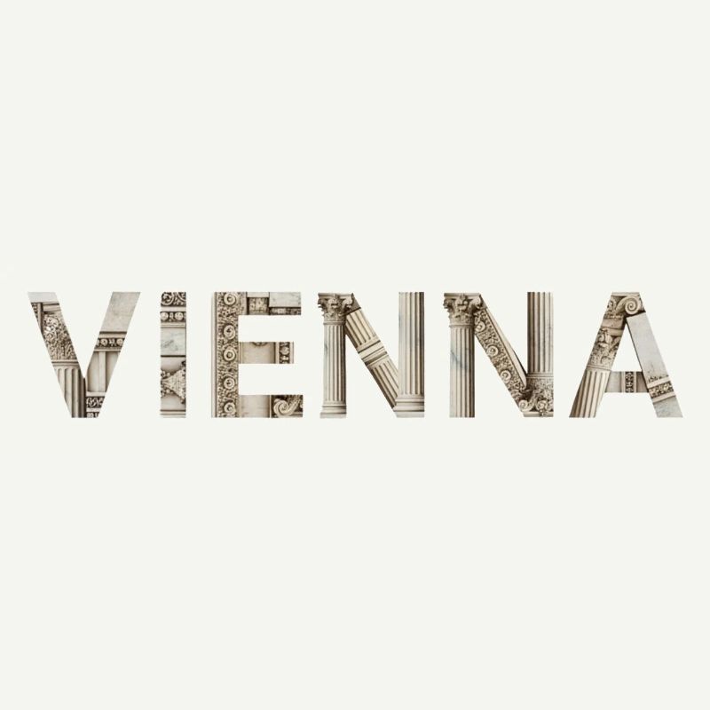 Typographie de Vienne avec architecture classique