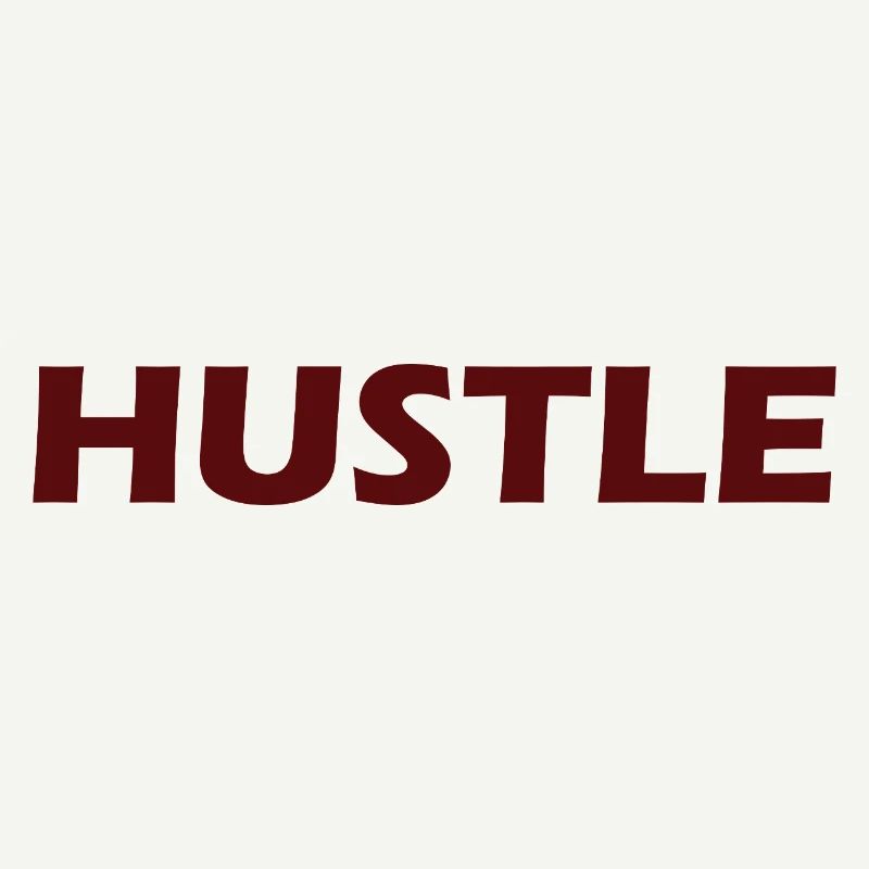 Conception typographique audacieuse Hustle