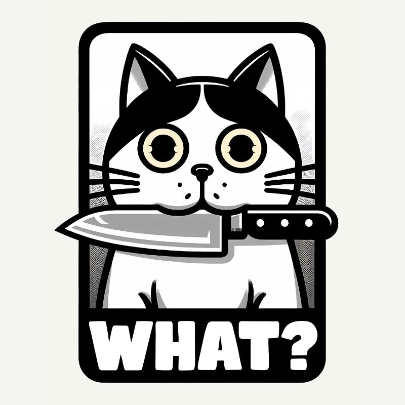 WAS? EINE KATZE MIT MESSER