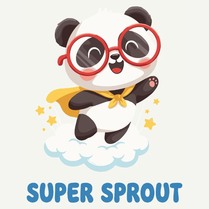 Mignon Super Sprout Panda avec capuchon