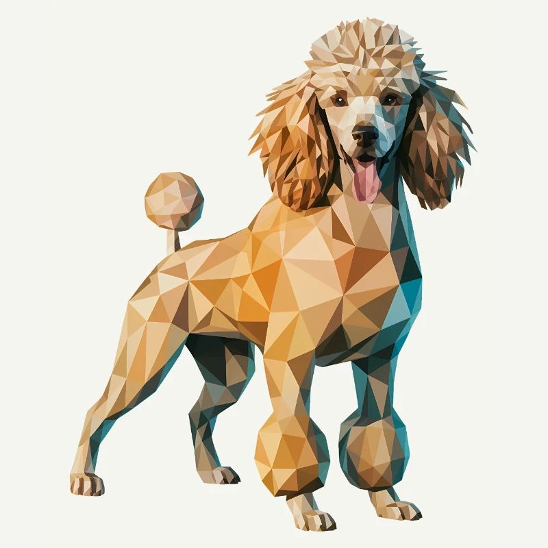 Poodle - Cool Low Poly Logo