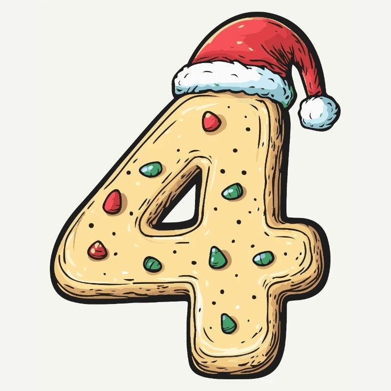 Biscuit de Noël à 4 chiffres