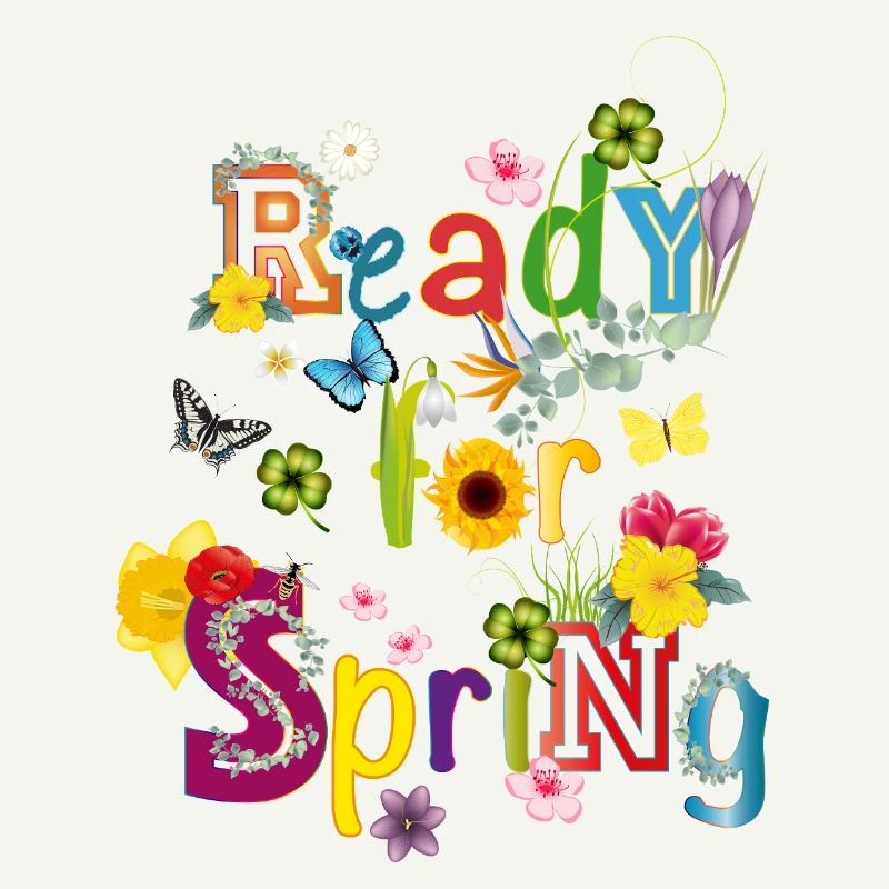 Ready for Spring – Colorful Spring Typography
